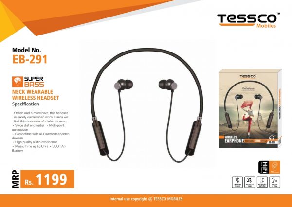 Tessco EB 291 Bluetooth Earphone (6 Months Warranty) - Image 2