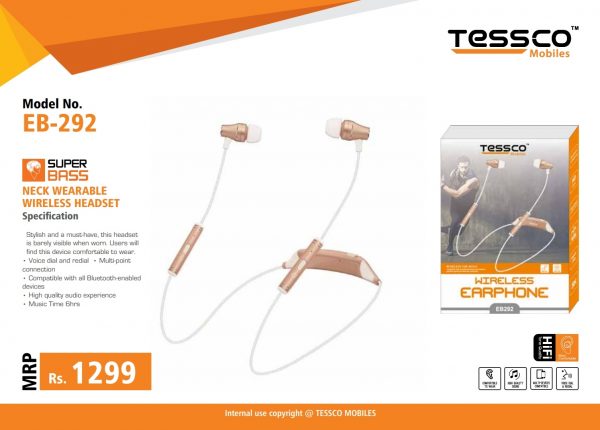 Tessco EB 292 Bluetooth Earphone (6 Months Warranty) - Image 3