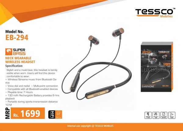 Tessco EB 294 Bluetooth Earphone (6 Months Warranty) - Image 3