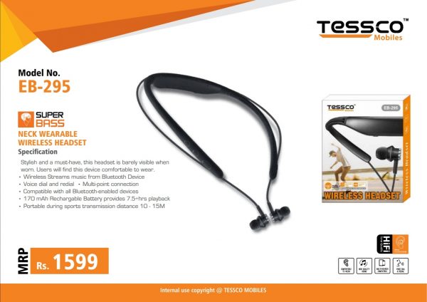Tessco EB 295 Bluetooth Earphone (6 Months Warranty) - Image 6