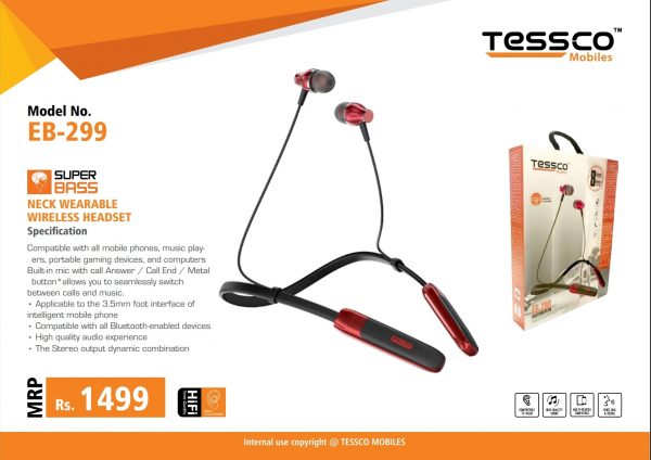 Tessco EB 299 Bluetooth Earphone (6 Months Warranty) - Image 4
