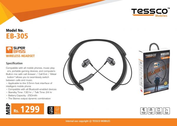 Tessco EB 305 Bluetooth Earphone (6 Months Warranty) - Image 4