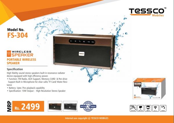 Tessco FS 304 10W Bluetooth Speaker (6 Months Warranty) - Image 8