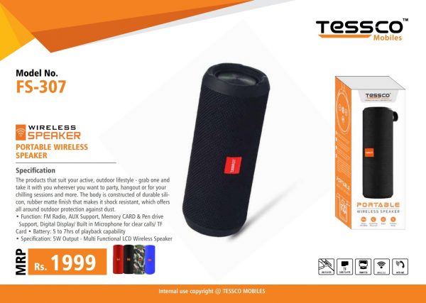 Tessco FS 307 10W Bluetooth Speaker (6 Months Warranty) - Image 7