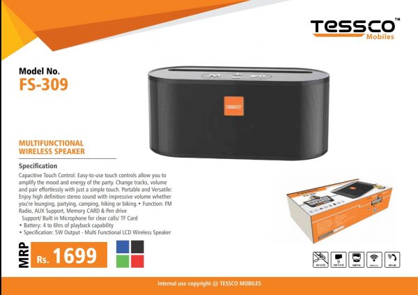 Tessco FS 309 10W Bluetooth Speaker (6 Months Warranty) - Image 5