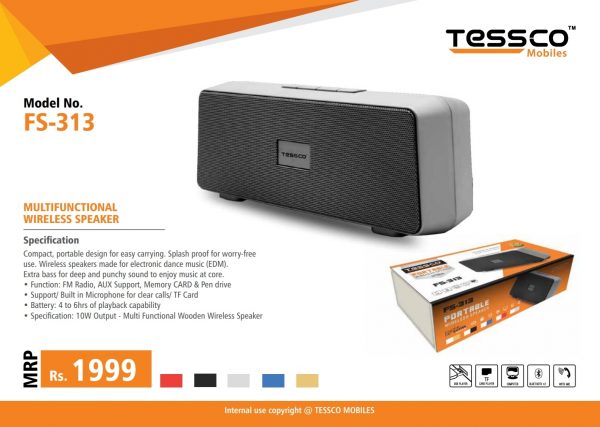 Tessco FS 313 10W Bluetooth Speaker (6 Months Warranty) - Image 6
