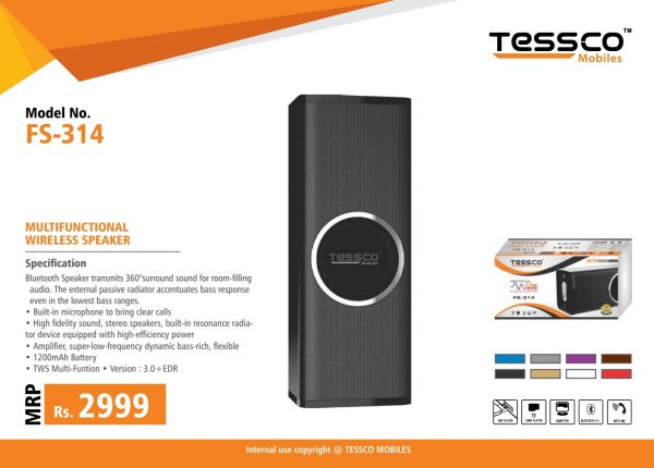 Tessco FS 314 10W Bluetooth Speaker (6 Months Warranty) - Image 12