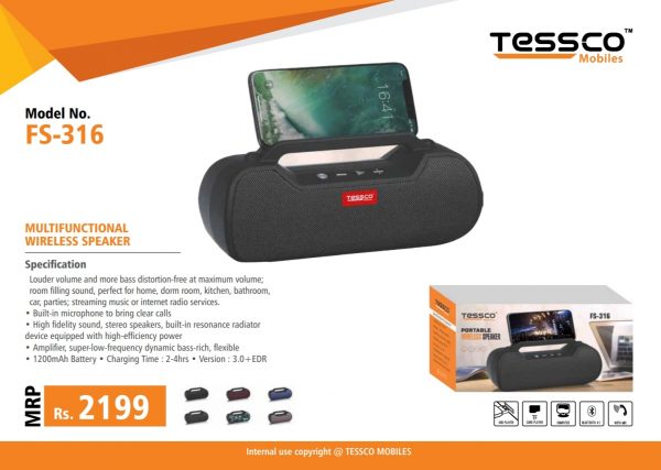 Tessco FS 316 10W Bluetooth Speaker (6 Months Warranty) - Image 4