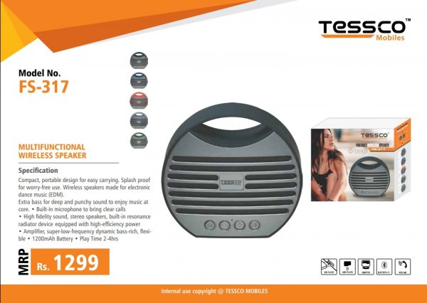 Tessco FS 317 5W Bluetooth Speaker (6 Months Warranty) - Image 7