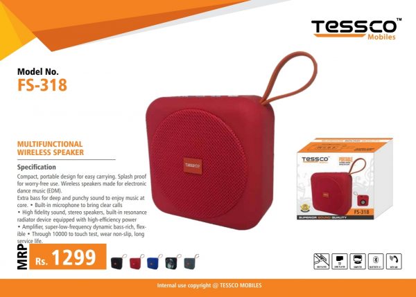 Tessco FS 318 5W Bluetooth Speaker (6 Months Warranty) - Image 7