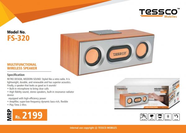 Tessco FS 320 10W Bluetooth Speaker (6 Months Warranty) - Image 3