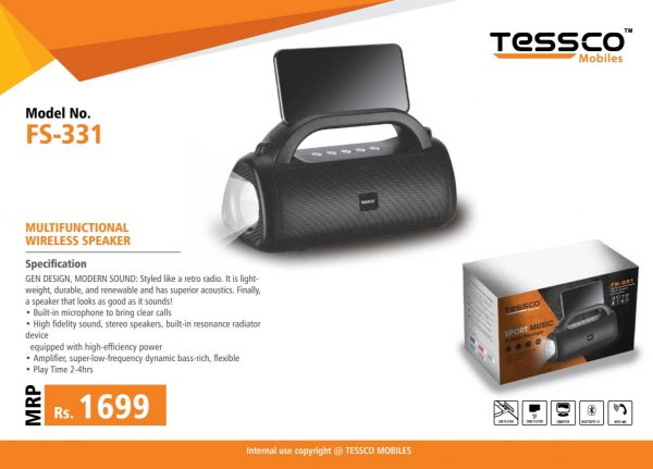 Tessco FS 331 10W Bluetooth Speaker (6 Months Warranty) - Image 5