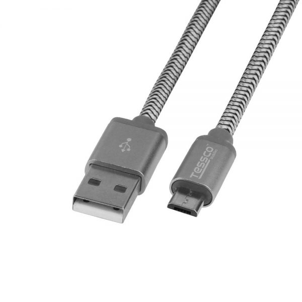 Tessco GU 327 2.0A Braided Data Cable 2meter (6 Months Warranty) Micro USB, Lightning (Iphone), TYPE-C - Image 3