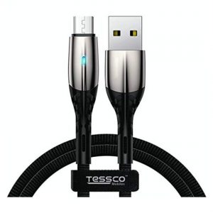 Tessco GU 340 3.4A Braided Data Cable 1meter (6 Months Warranty)  Micro USB, Lightning (Iphone), TYPE-C