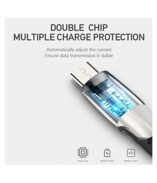 Tessco GU 340 3.4A Braided Data Cable 1meter (6 Months Warranty)  Micro USB, Lightning (Iphone), TYPE-C - Image 12