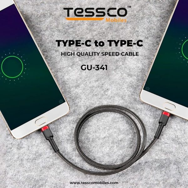 Tessco GU 341 3A Type C To Type C PD 2.0 Braided Data Cable 1.5meter (6 Months Warranty) - Image 6