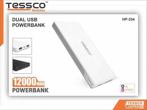 Tessco HP 354 12000mah Powerbank Dual USB (6 Months Warranty) - Image 4