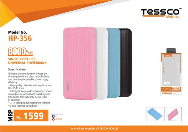 Tessco HP 356 8000mah Powerbank Single USB (6 Months Warranty) - Image 16