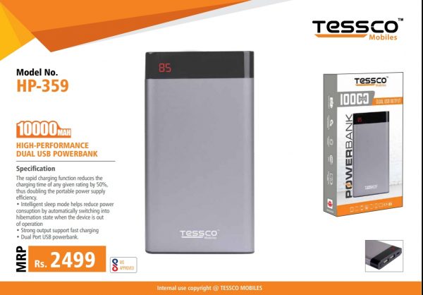 Tessco HP 359 10000mah Powerbank Dual USB (6 Months Warranty) - Image 4
