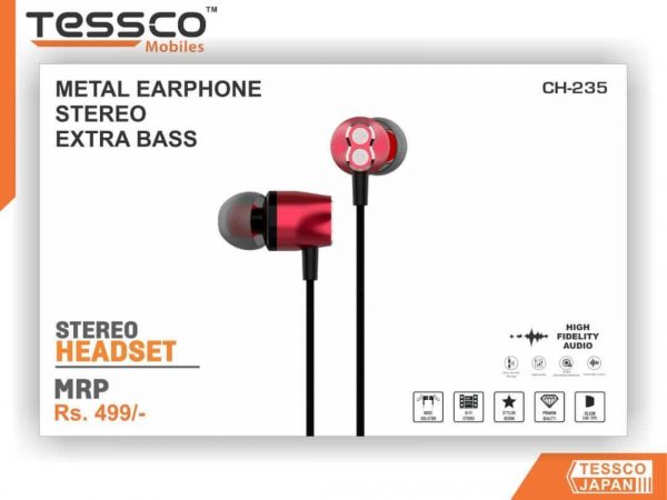 Tessco CH 235 Wired Earphone (In Ear) 6 months Warranty - Image 8