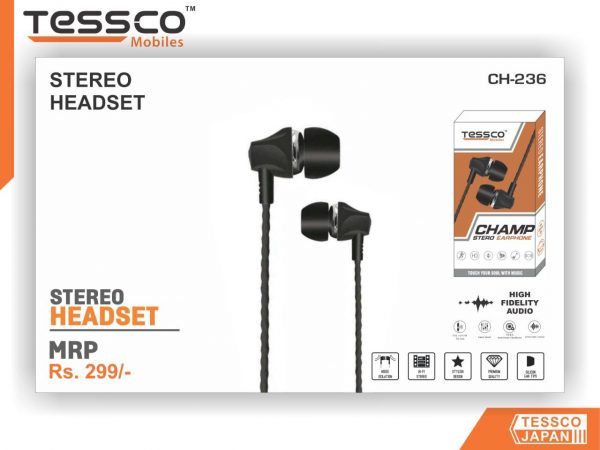 Tessco CH 236 Wired Earphone (In Ear) - Image 5