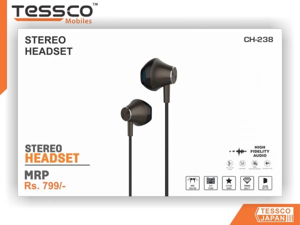 Tessco CH 238 Wired Earphone (In Ear) 6 months Warranty - Image 6