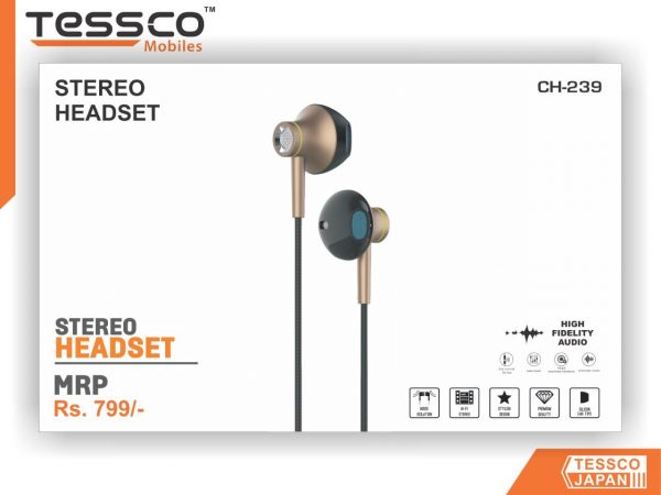 Tessco CH 239 Wired Earphone (In Ear) 6 months Warranty - Image 6