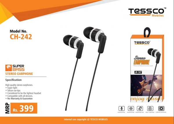 Tessco CH 242 Wired Earphone (In Ear) - Image 4