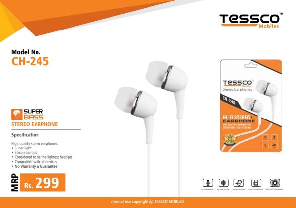 Tessco CH 245 Wired Earphone (In Ear) - Image 3