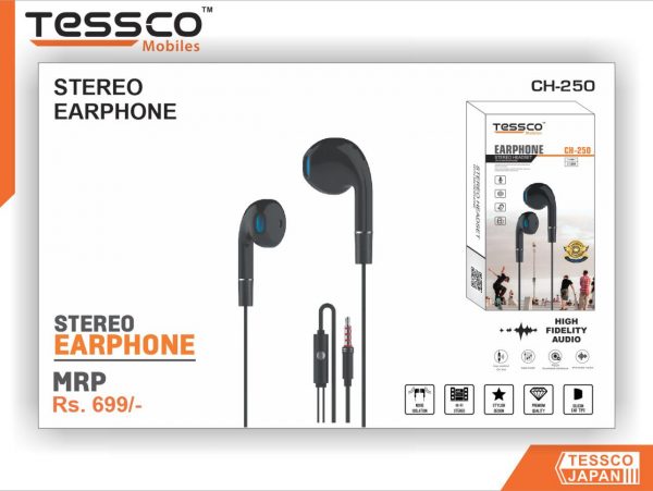 Tessco CH 250 Wired Earphone (In Ear) 6 months Warranty - Image 6