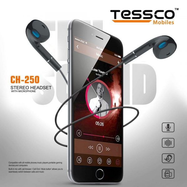 Tessco CH 250 Wired Earphone (In Ear) 6 months Warranty - Image 7
