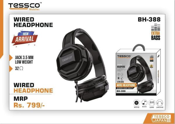 Tessco BH 388 Wired Headphone (6 Months Warranty) - Image 3