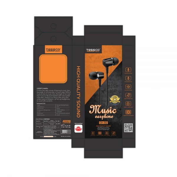 Tessco CH 252 Wired Earphone (In Ear) - Image 2