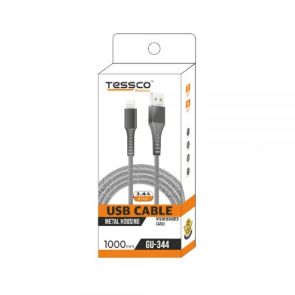 Tessco GU 344 3.4A Braided Data Cable 1 meter (6 Months Warranty) Micro USB, Lightning (Iphone), TYPE-C - Image 2