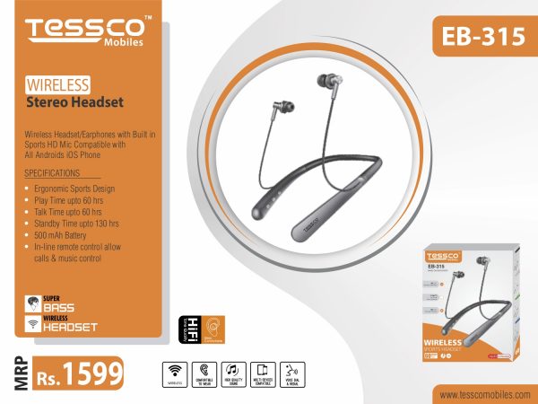 Tessco EB 315 Bluetooth Earphone (6 Months Warranty) - Image 4