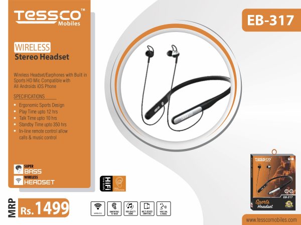 Tessco EB 317 Bluetooth Earphone (6 Months Warranty) - Image 3