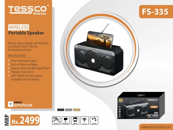 Tessco FS 335 8W Bluetooth Speaker (6 Months Warranty) - Image 4