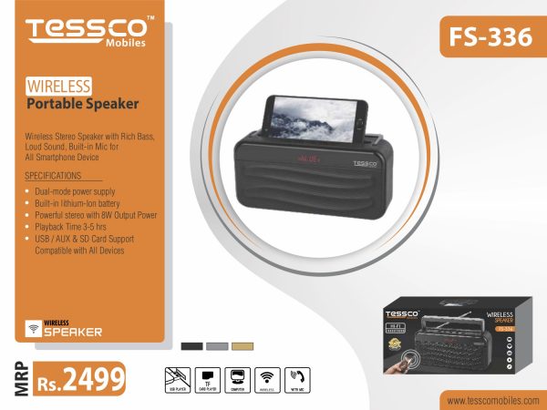 Tessco FS 336 8W Bluetooth Speaker (6 Months Warranty) - Image 4