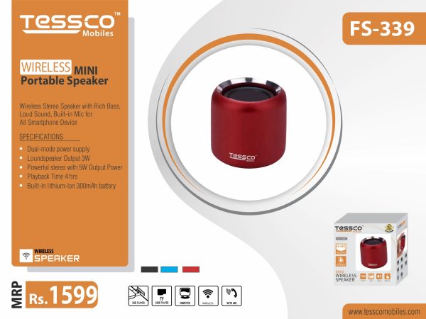 Tessco FS 339 3W Bluetooth Speaker (6 Months Warranty) - Image 17