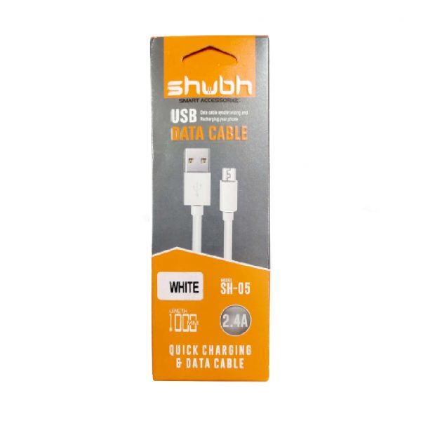 Shubh SH05 2.4A Micro USB Data Cable 1 meter (6 Months Warranty)