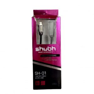 Shubh SH01 2.1A Micro USB METAL Cable 1 meter (6 Months Warranty)