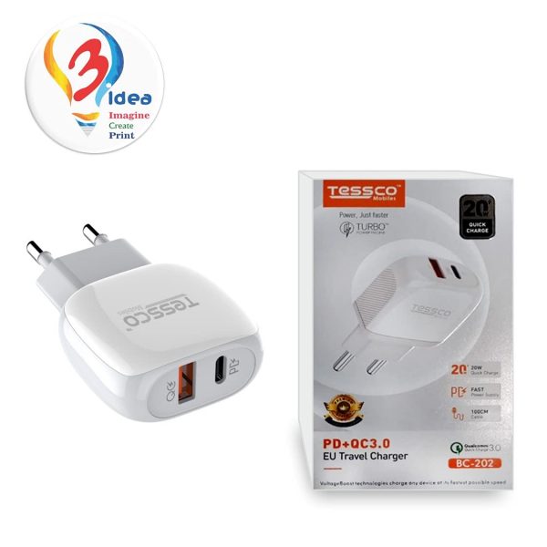Tessco BC 202 A 20W PD + USB Charger QC 3.0 (6 Months Warranty) - Image 9