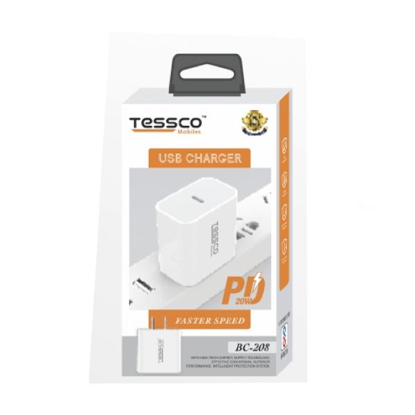 Tessco BC 208 A 20W PD Charger (6 Months Warranty) - Image 2