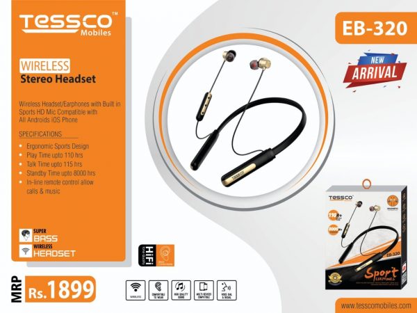 Tessco EB 320 Bluetooth Earphone (6 Months Warranty) - Image 3