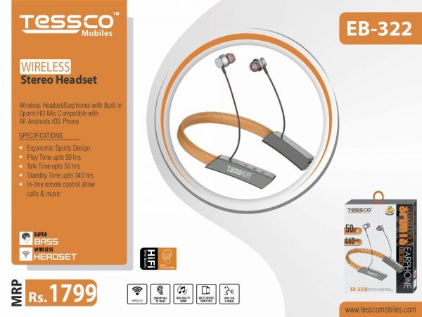 Tessco EB 322 Bluetooth Earphone (6 Months Warranty) - Image 4