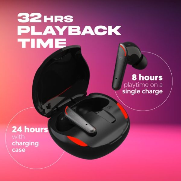 Wings Phantom 250 Wireless Earbuds, with 30 Hours Playtime, Bullet Charge, 40ms Low Latency, Bluetooth 5.2, 13mm Drivers, AAC Codec Support, Acoustic Echo Cancellation TWS Earphones (Blue) - Image 9