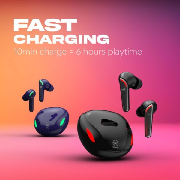 Wings Phantom 250 Wireless Earbuds, with 30 Hours Playtime, Bullet Charge, 40ms Low Latency, Bluetooth 5.2, 13mm Drivers, AAC Codec Support, Acoustic Echo Cancellation TWS Earphones (Blue) - Image 11