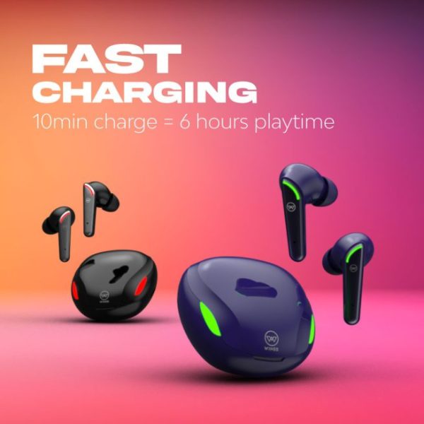 Wings Phantom 250 Wireless Earbuds, with 30 Hours Playtime, Bullet Charge, 40ms Low Latency, Bluetooth 5.2, 13mm Drivers, AAC Codec Support, Acoustic Echo Cancellation TWS Earphones (Blue) - Image 12