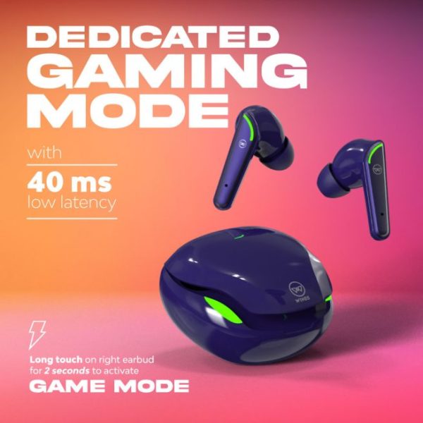 Wings Phantom 250 Wireless Earbuds, with 30 Hours Playtime, Bullet Charge, 40ms Low Latency, Bluetooth 5.2, 13mm Drivers, AAC Codec Support, Acoustic Echo Cancellation TWS Earphones (Blue) - Image 13