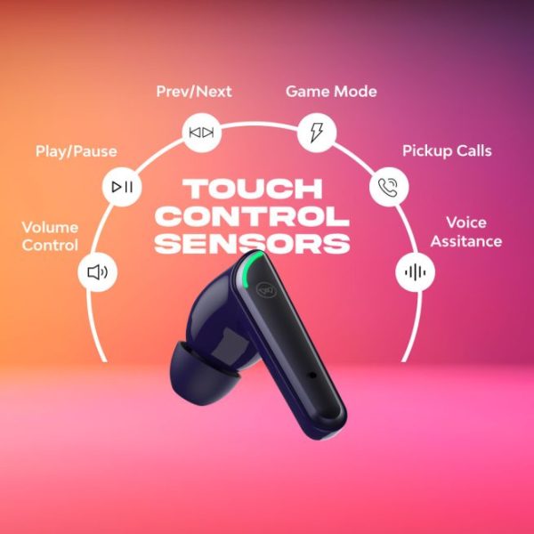Wings Phantom 250 Wireless Earbuds, with 30 Hours Playtime, Bullet Charge, 40ms Low Latency, Bluetooth 5.2, 13mm Drivers, AAC Codec Support, Acoustic Echo Cancellation TWS Earphones (Blue) - Image 16